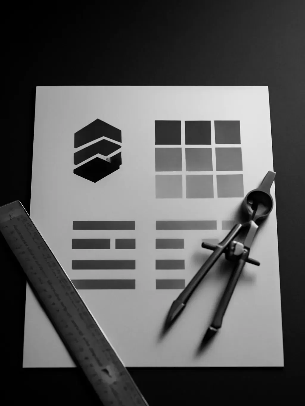 A constructed logo mark and system — not a wordmark in a nice font.